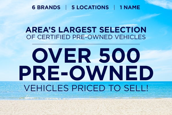 Areas largest selection of certified used cars with over 500