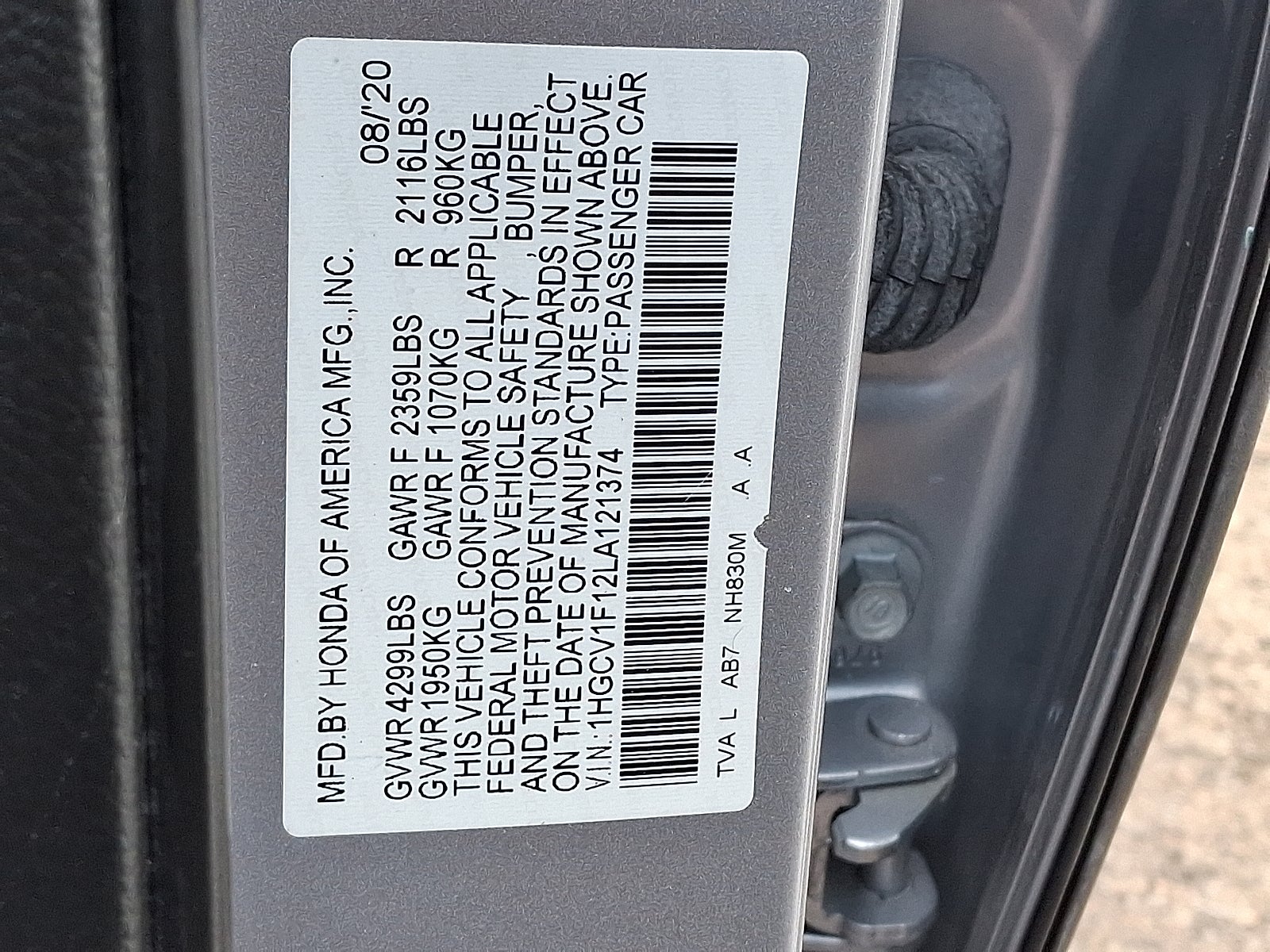 2020 Honda Accord LX