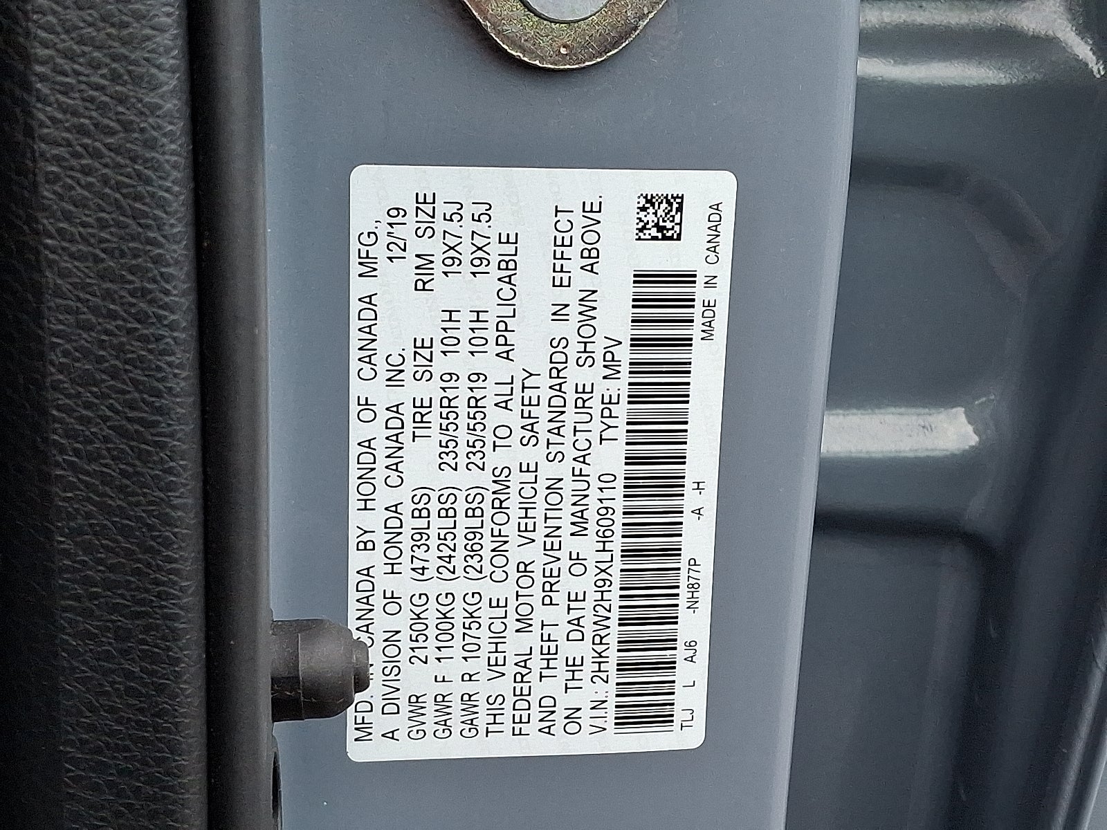 2020 Honda CR-V AWD Touring