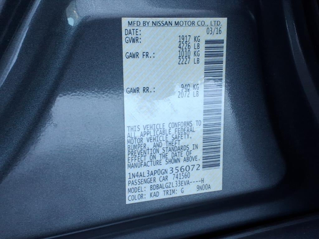 2016 Nissan Altima 2.5 S