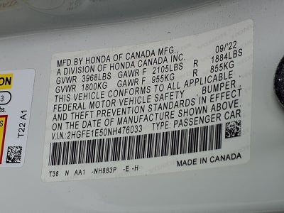 2022 Honda Civic Si
