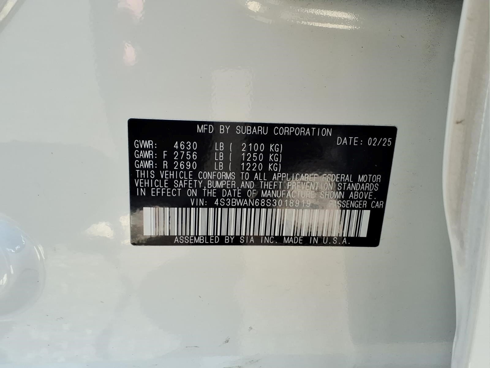 2025 Subaru Legacy Limited