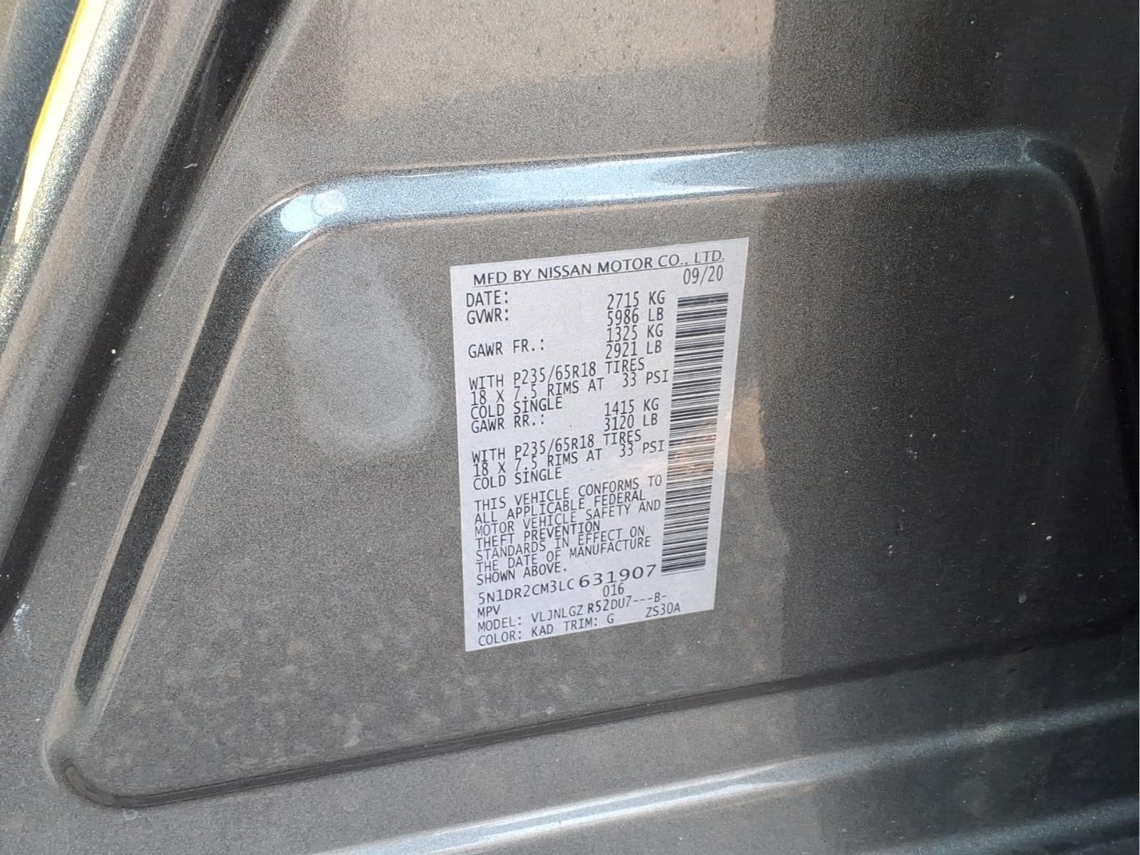2020 Nissan Pathfinder SL