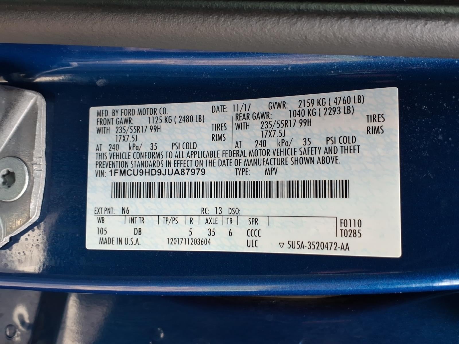 2018 Ford Escape SEL