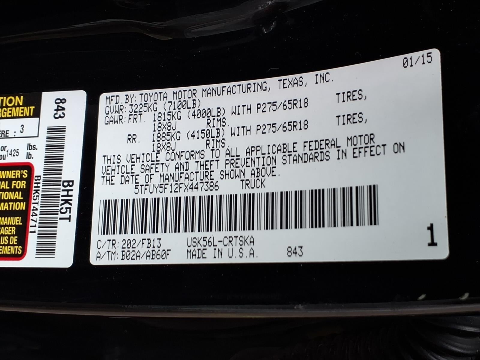 2015 Toyota Tundra SR5