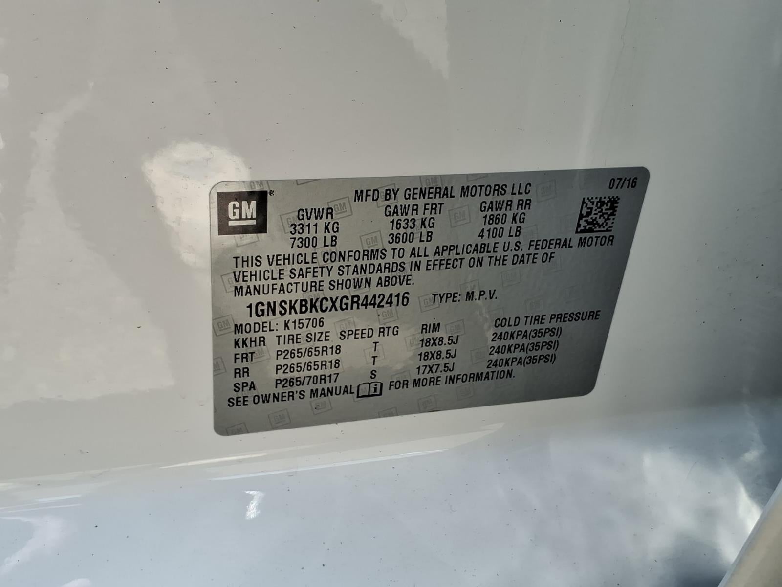 2016 Chevrolet Tahoe LT