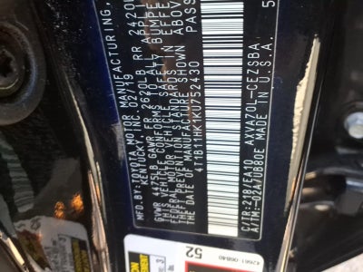 2019 Toyota Camry LE
